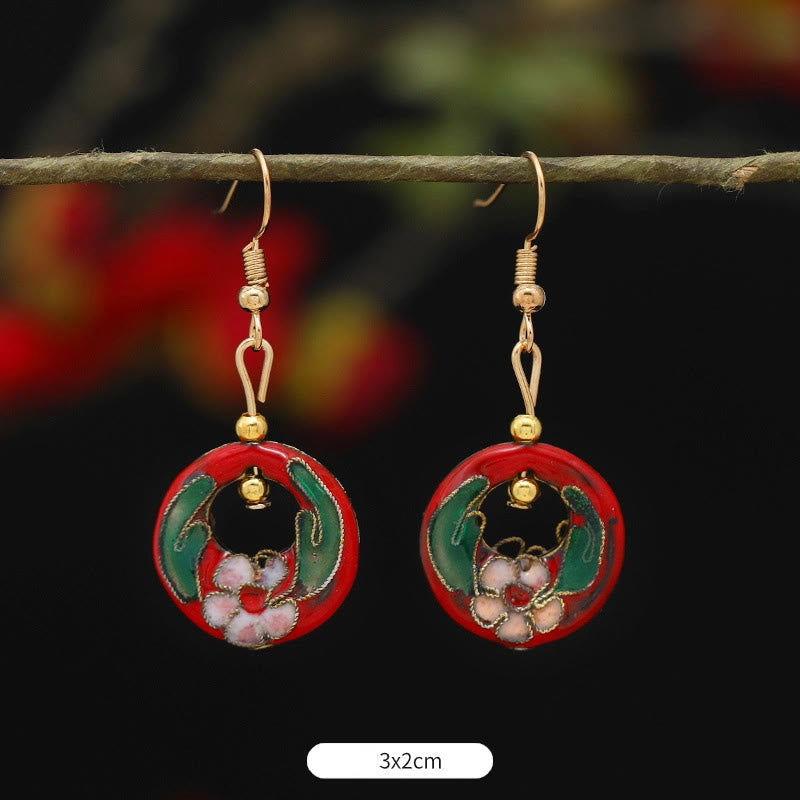 Boucles d'oreilles pendantes en alliage de cuivre et papillon lotus pour l'éveil spirituel