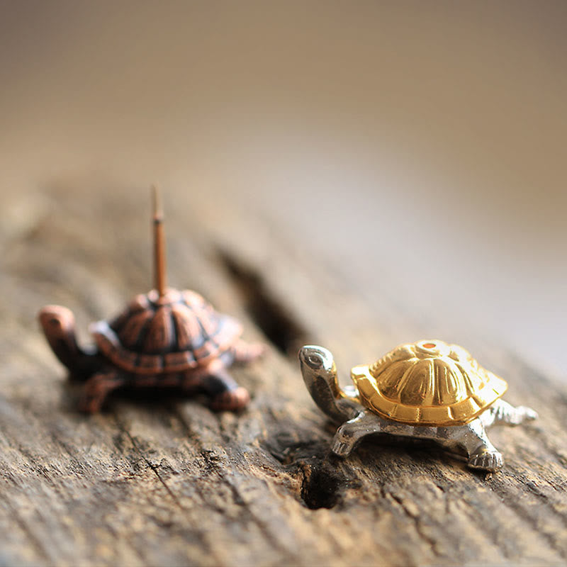 Brûleur d'encens en alliage tortue et escargot pour la méditation