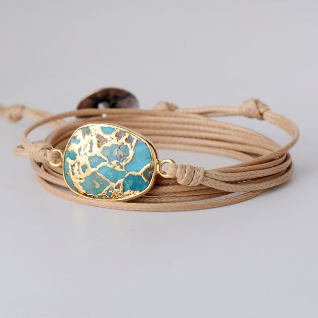 Bracelet Courage et Tranquillité en Amazonite