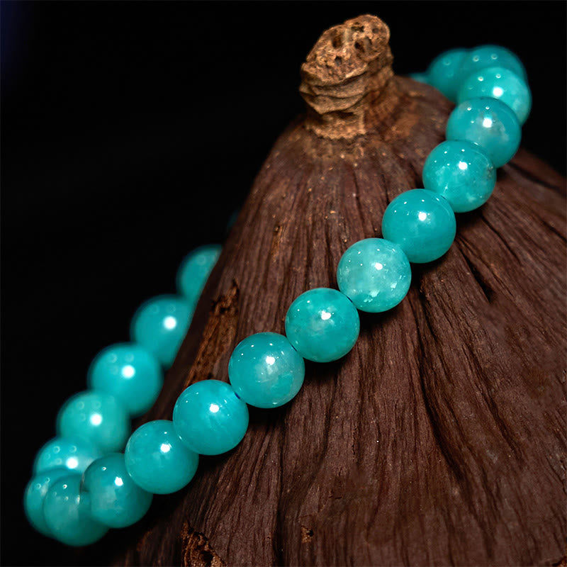 Bracelet d'équilibre positif en amazonite pour la confiance et la guérison