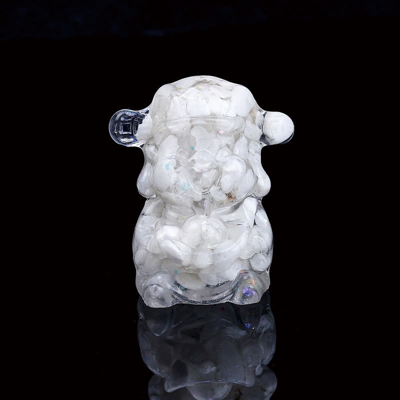 Améthyste Dieu de la richesse Cristal Résine Feng Shui Décor 5,6 cm