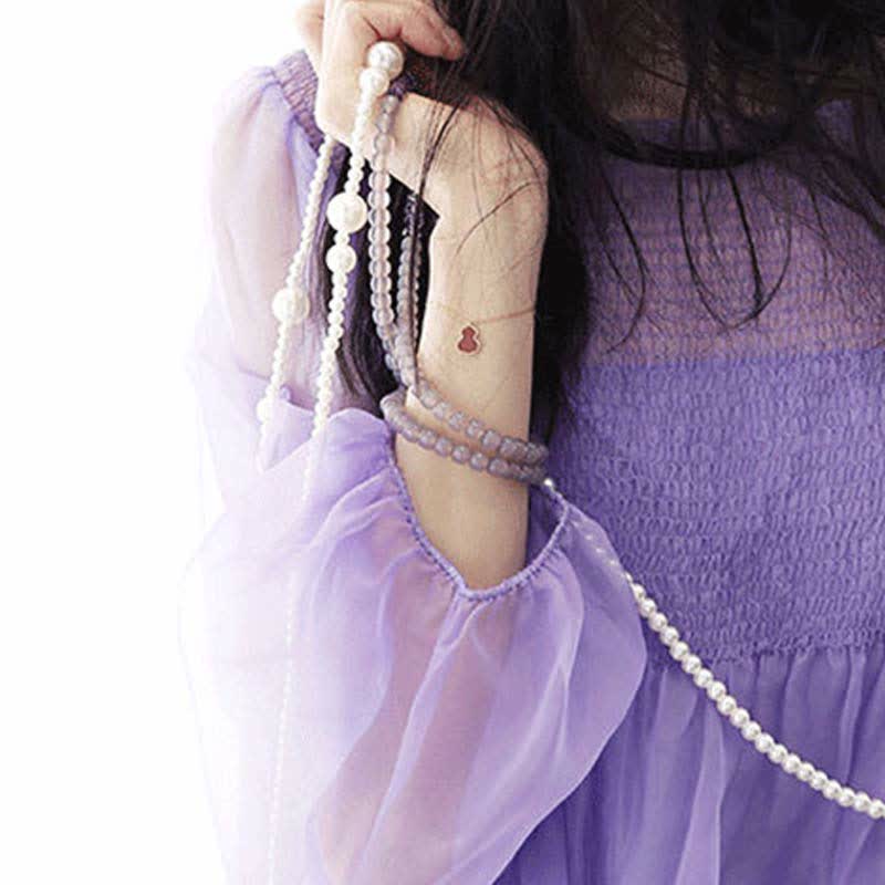 Bracelet de méditation en améthyste, cristal naturel de guérison, 15,5 cm