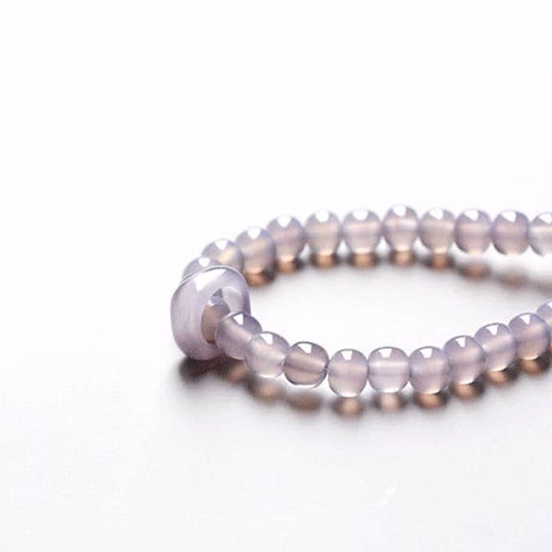Bracelet de méditation en améthyste, cristal naturel de guérison, 15,5 cm