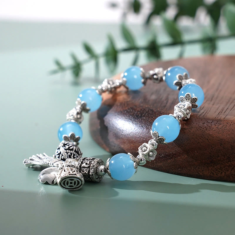 Bracelet Lotus Améthyste et Multi Cristaux