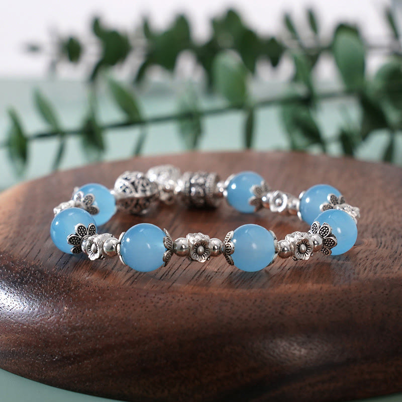 Bracelet Lotus Améthyste et Multi Cristaux