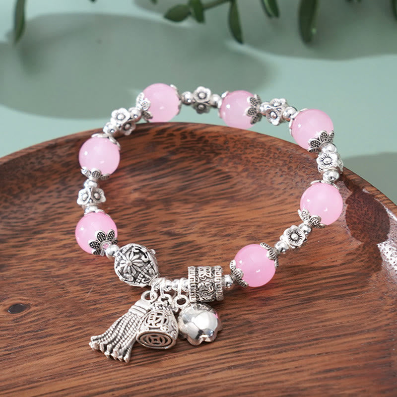 Bracelet Lotus Améthyste et Multi Cristaux