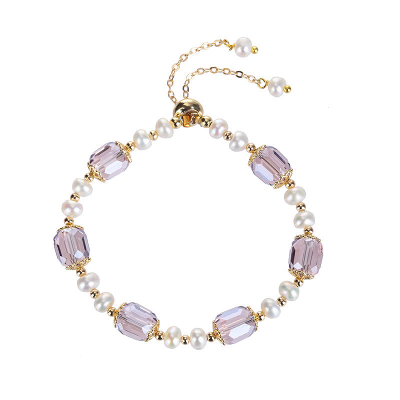 Bracelet de guérison de la paix en perles d'améthyste pour poignet de 14 à 16 cm
