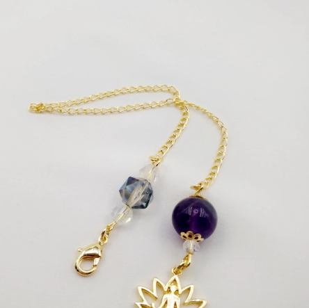 Pendule en cristal d'orgone améthyste péridot