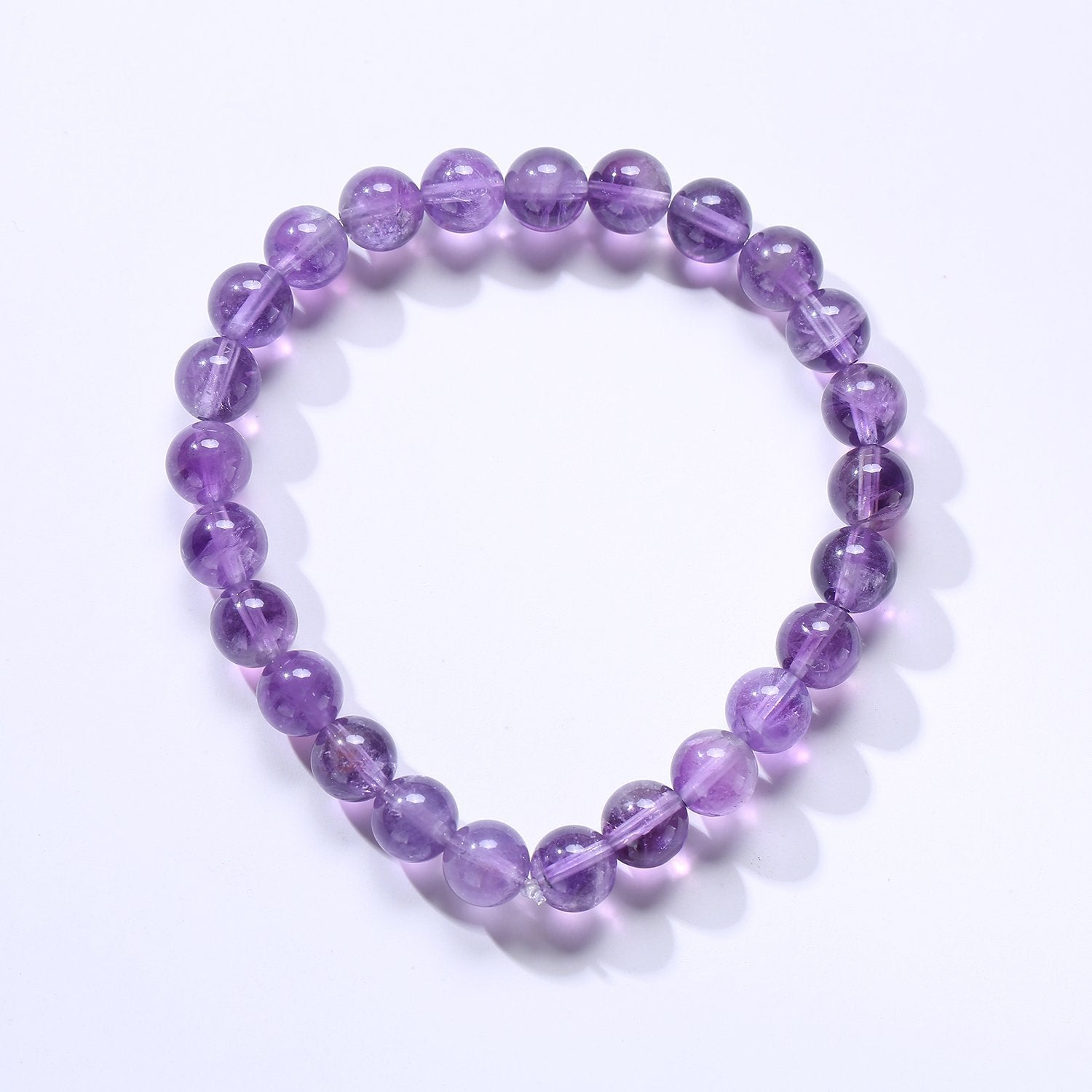 Bracelet en quartz améthyste pour l'équilibre spirituel