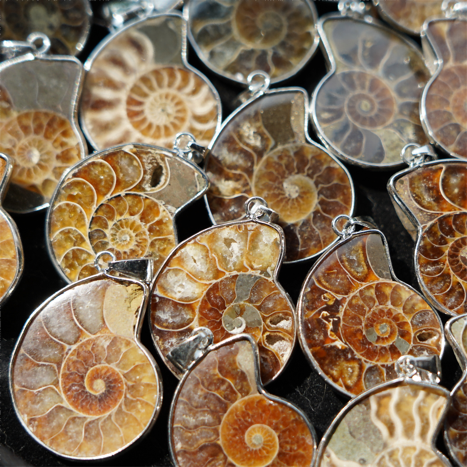 Ammonite Crystal Pendant | Spiritual Healing Necklace 85-100mm