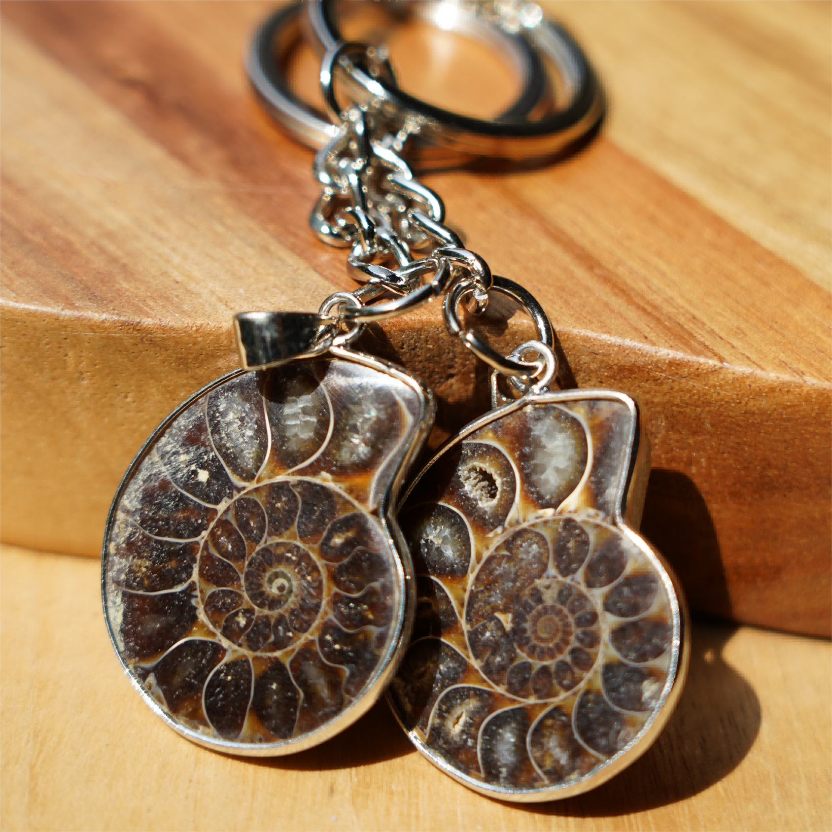 Ammonite Crystal Pendant | Spiritual Healing Necklace 85-100mm