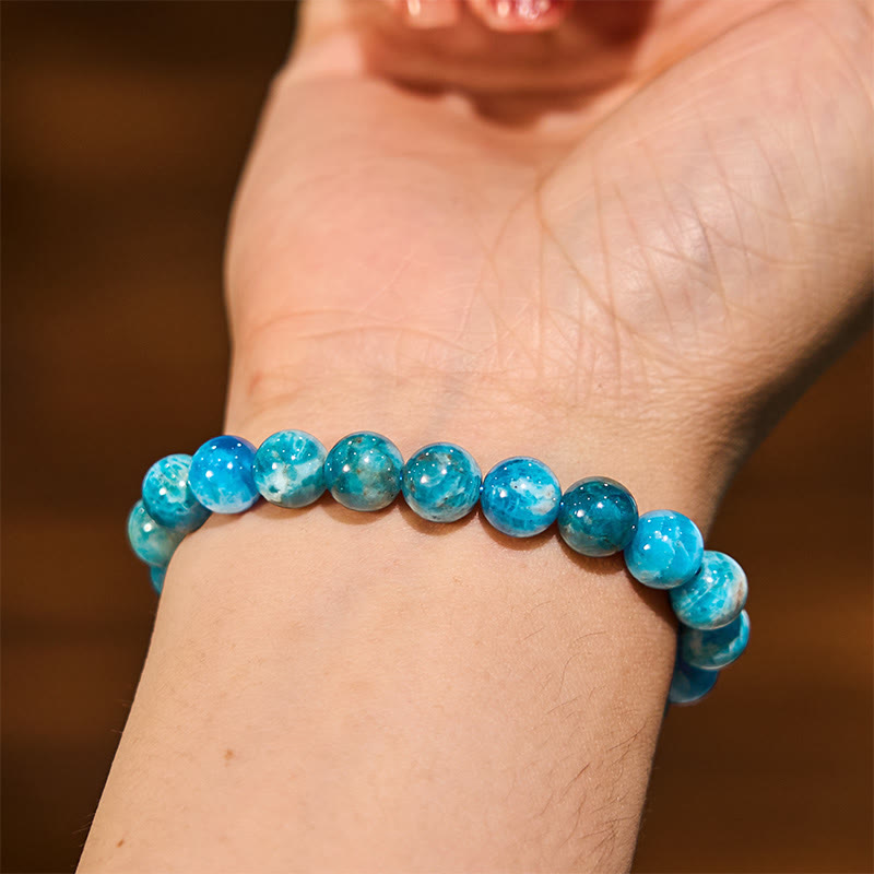 Bracelet de motivation en apatite pour la croissance spirituelle