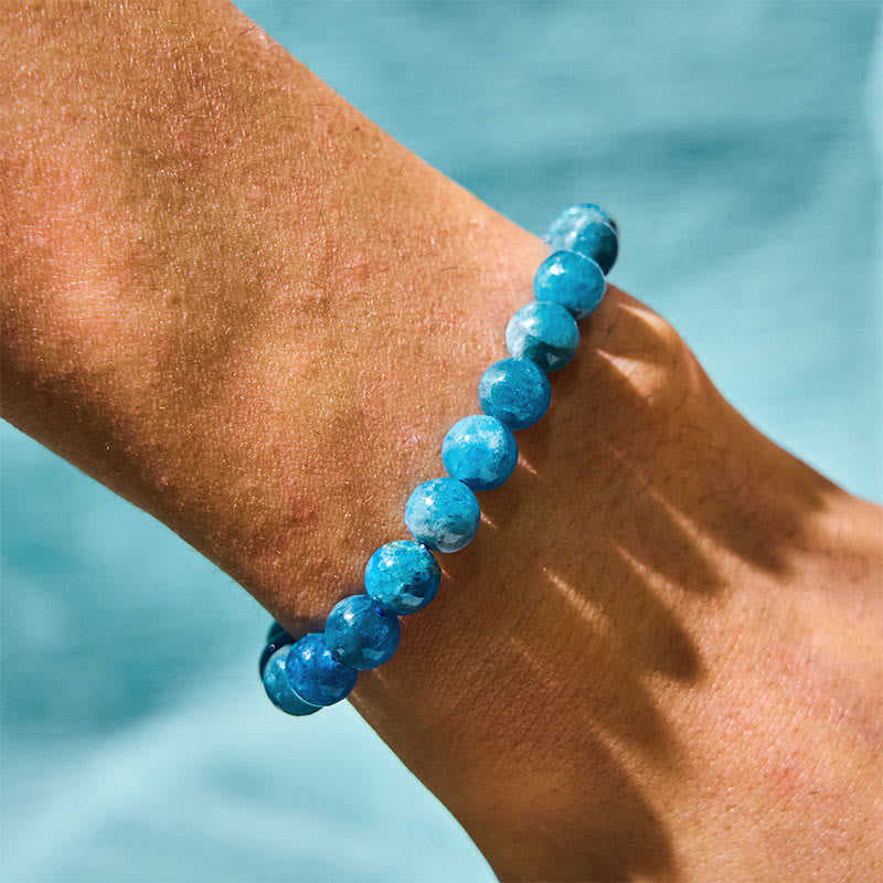 Bracelet de motivation en apatite pour la croissance spirituelle
