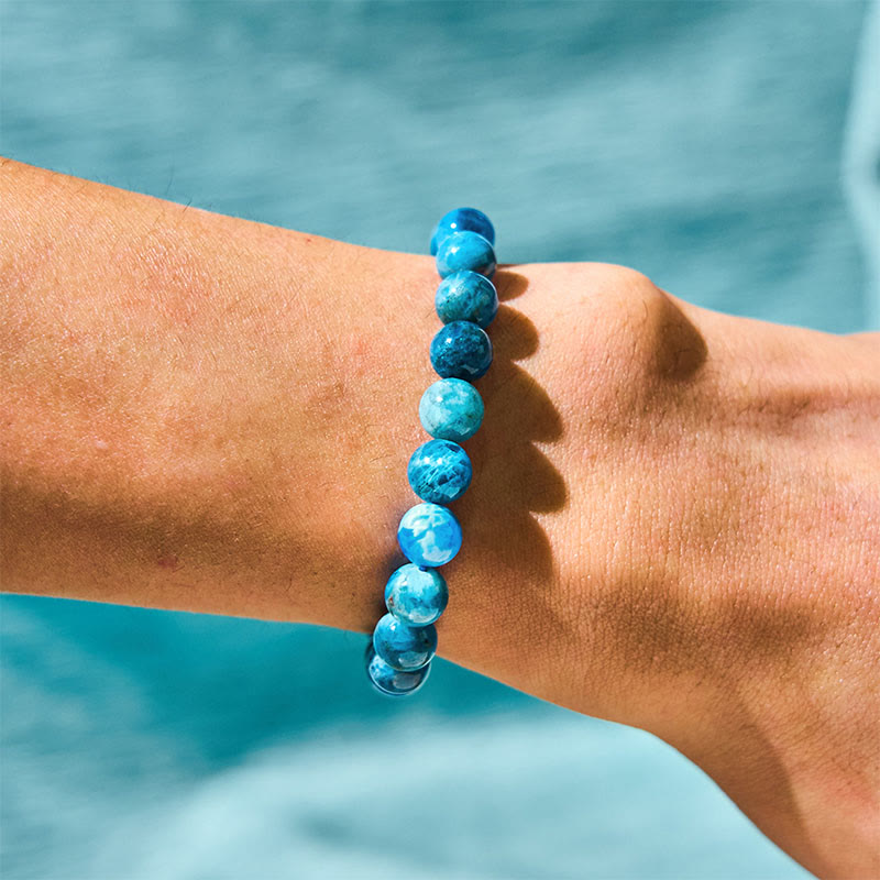 Bracelet de motivation en apatite pour la croissance spirituelle