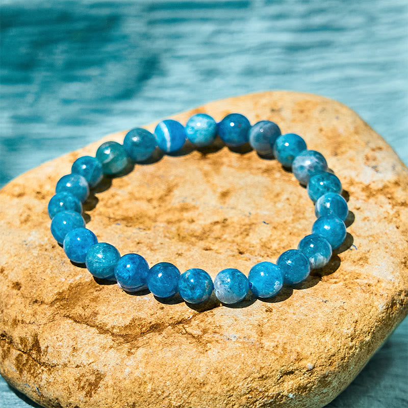 Bracelet de motivation en apatite pour la croissance spirituelle