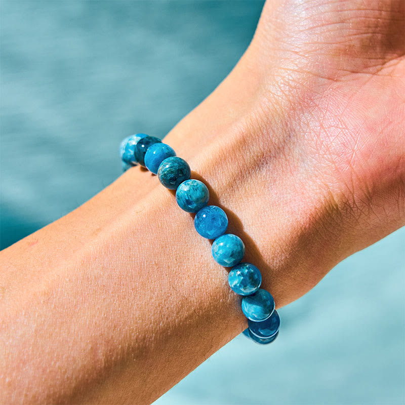 Bracelet de motivation en apatite pour la croissance spirituelle
