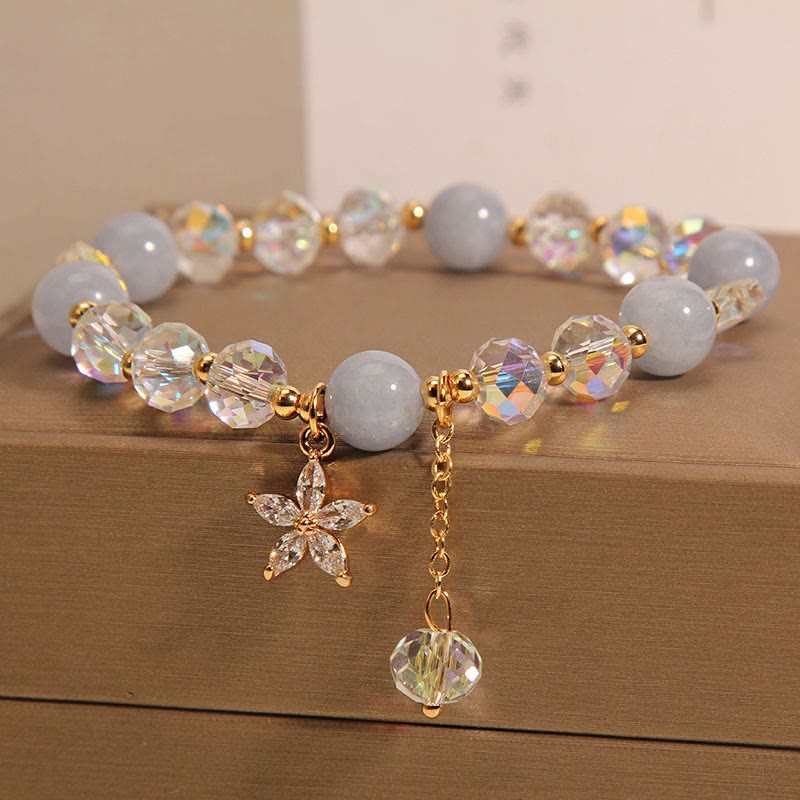 Bracelet Aigue-marine Naturel 14-16 cm Poignet Bijoux de Paix