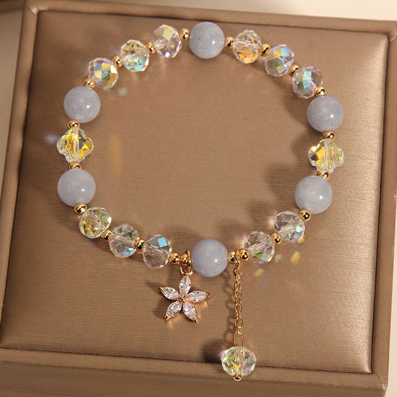 Bracelet Aigue-marine Naturel 14-16 cm Poignet Bijoux de Paix