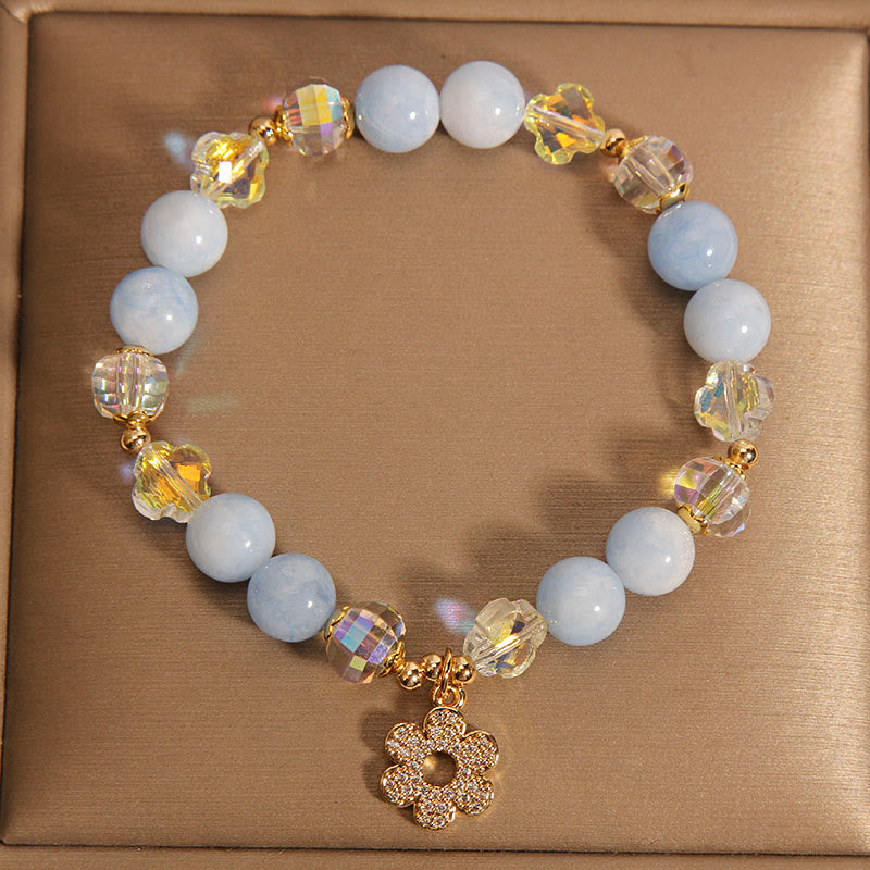 Bracelet de guérison en aigue-marine 14-16 cm | Tranquillité