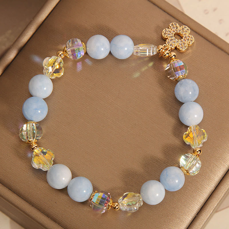 Bracelet de guérison en aigue-marine 14-16 cm | Tranquillité
