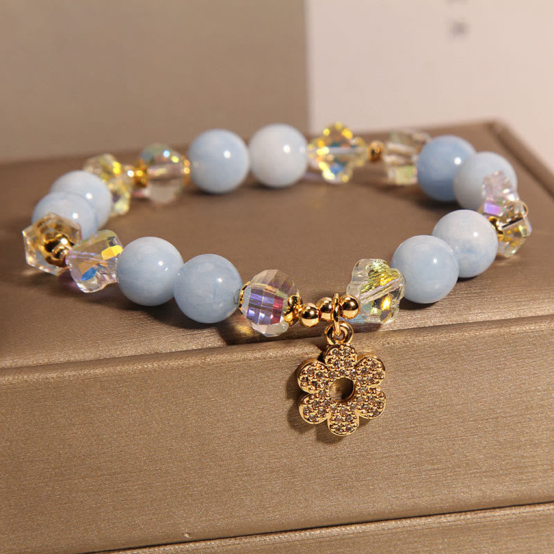 Bracelet de guérison en aigue-marine 14-16 cm | Tranquillité