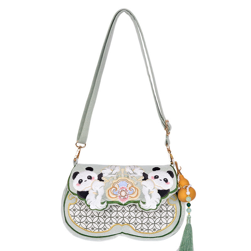 Sac de yoga avec pendentif en forme de gourde panda aigue-marine et sangle réglable