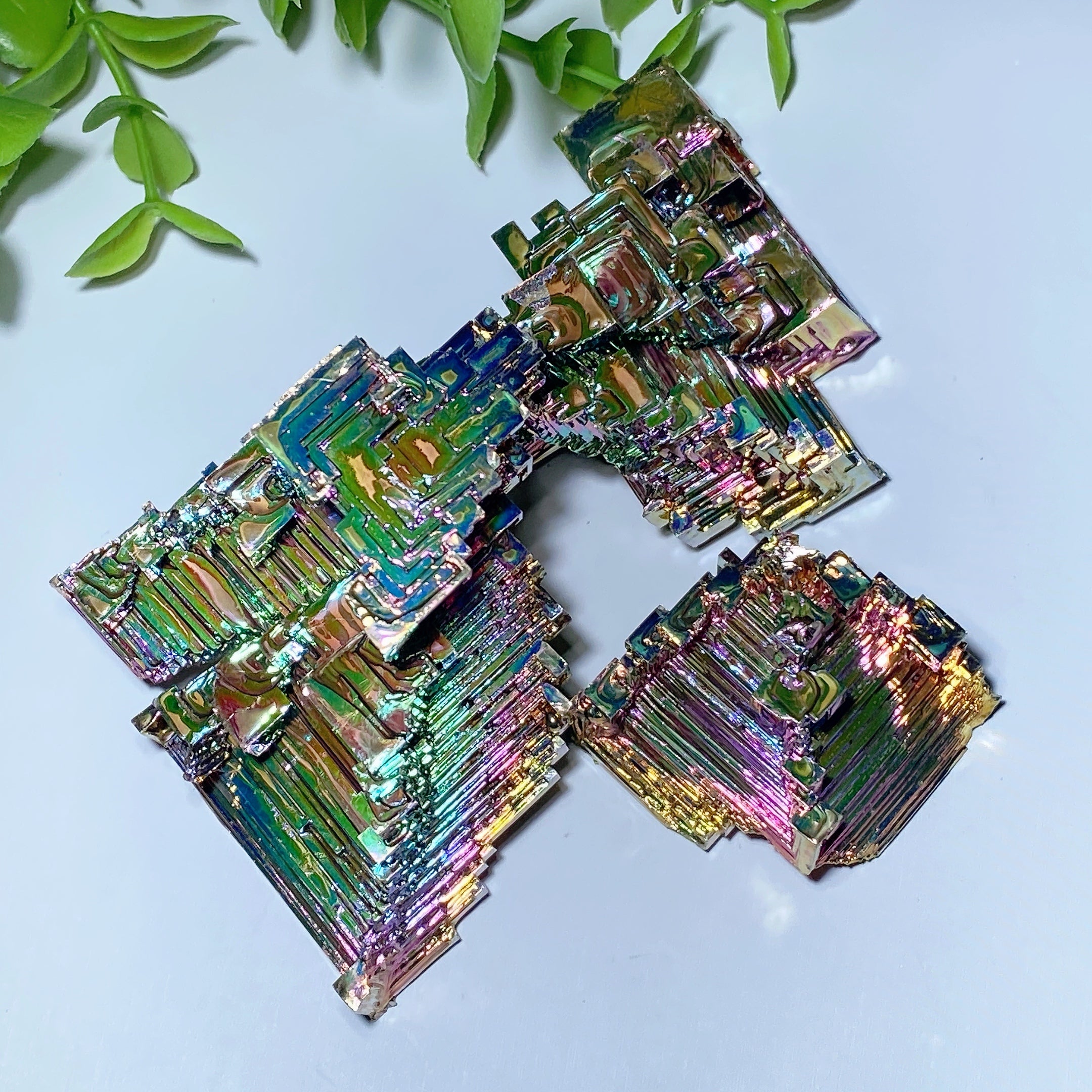 Aura Bismuth Raw Stone 1.3-2.6 Inch Healing Crystal