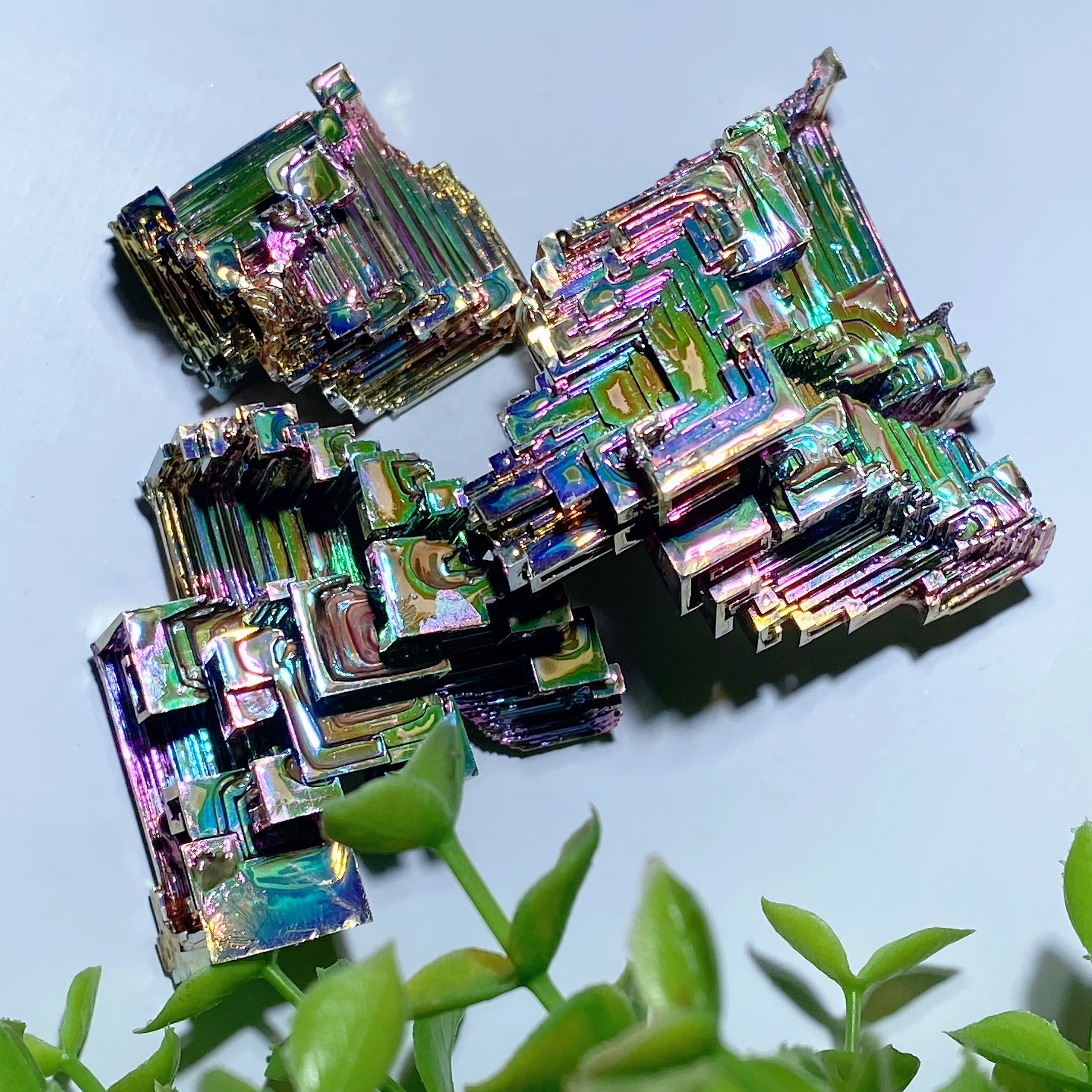 Aura Bismuth Raw Stone 1.3-2.6 Inch Healing Crystal