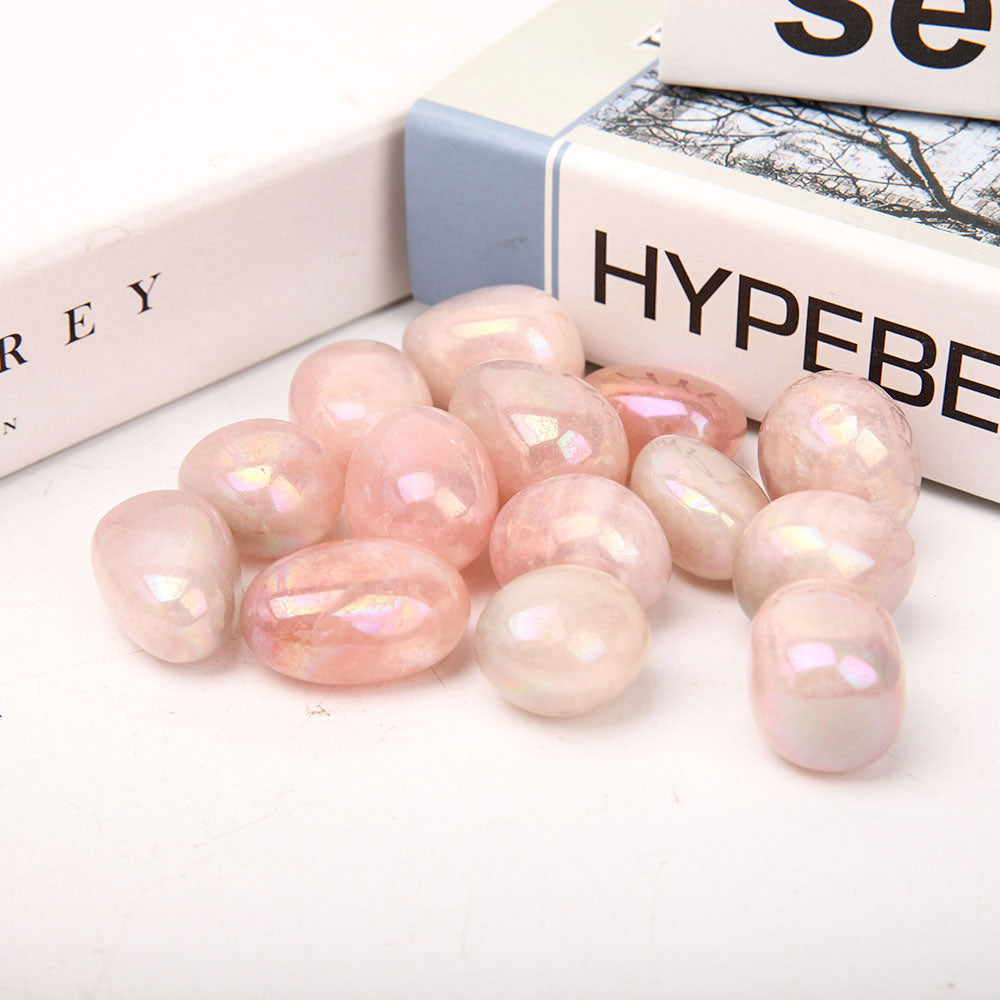 Cristal d'ange en quartz rose Aura 2,5-3,5 cm