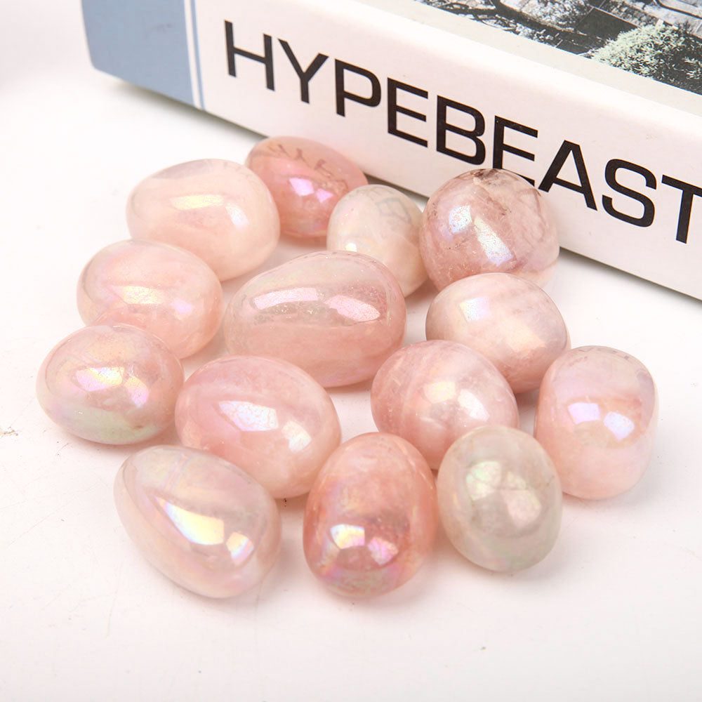 Cristal d'ange en quartz rose Aura 2,5-3,5 cm