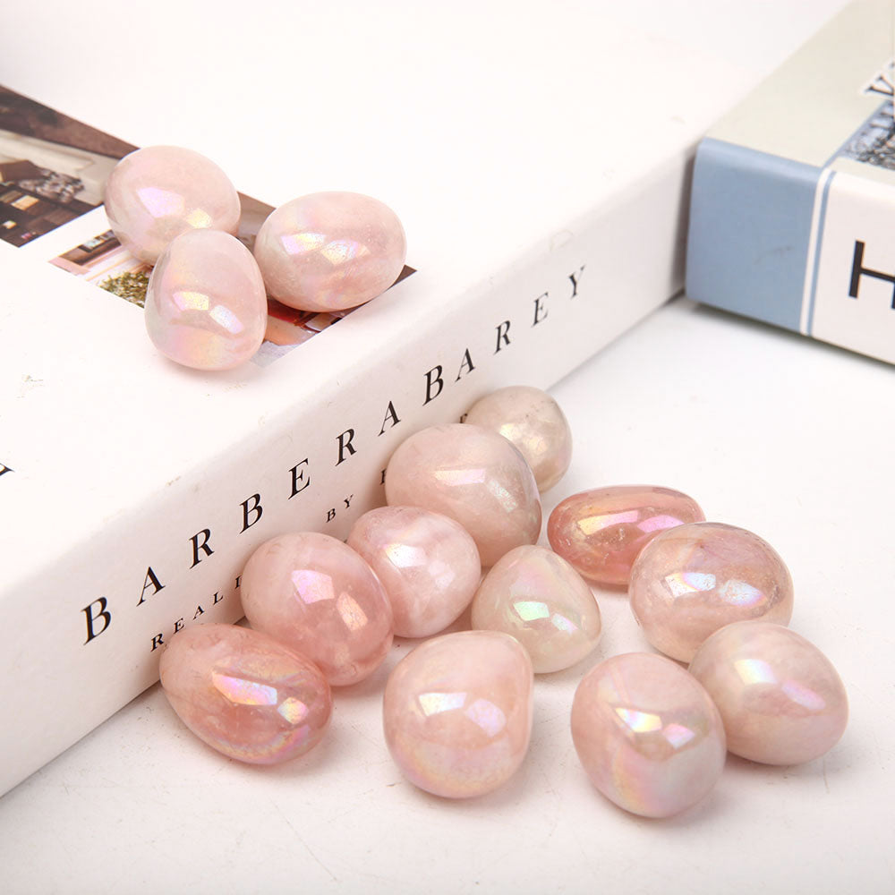 Cristal d'ange en quartz rose Aura 2,5-3,5 cm