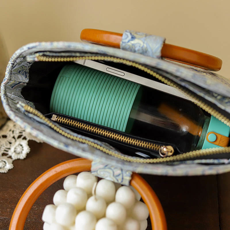 Sac à main imprimé coquillages Auspicious Clouds 26 cm Style classique