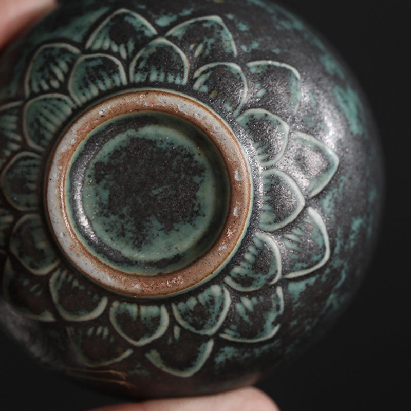 Tasse à thé en céramique Grue de bon augure pour la méditation et les rituels