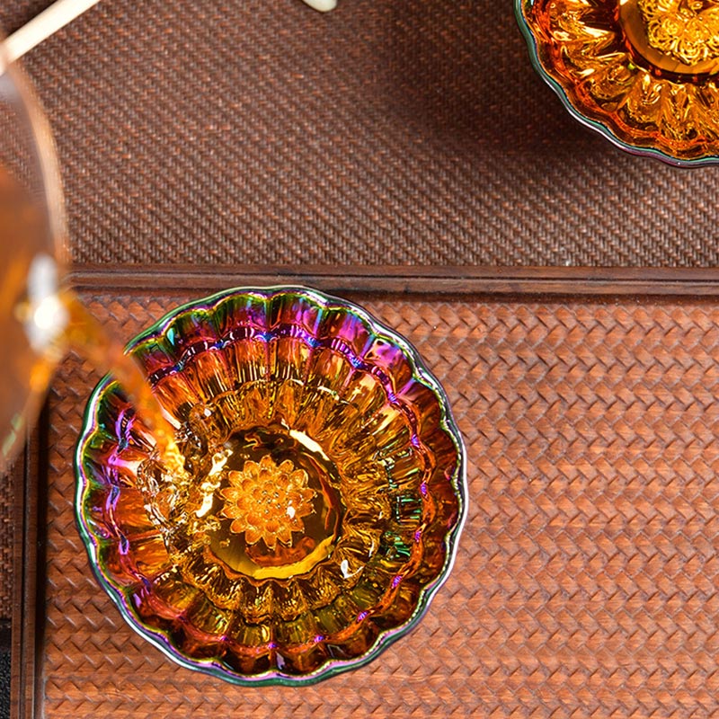 Tasse à thé Jian Zhan authentique Lotus Peacock 120 ml