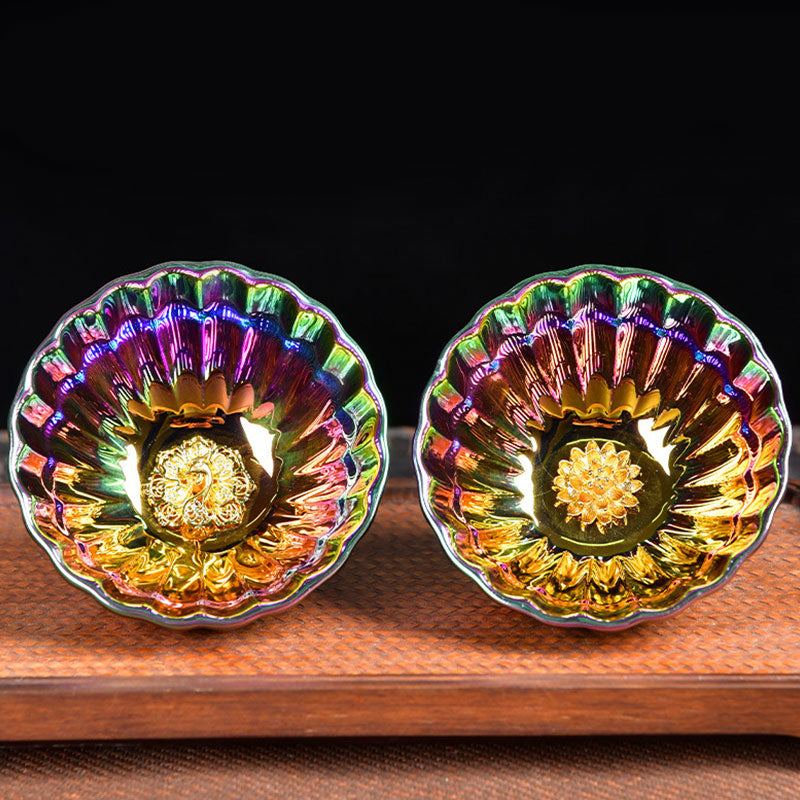 Tasse à thé Jian Zhan authentique Lotus Peacock 120 ml