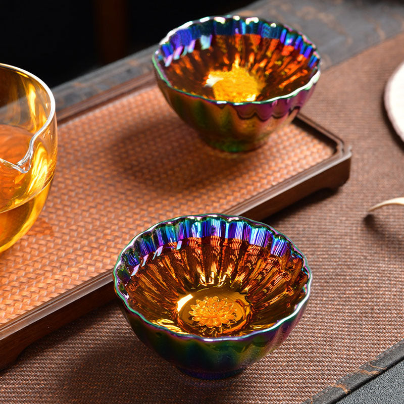 Tasse à thé Jian Zhan authentique Lotus Peacock 120 ml