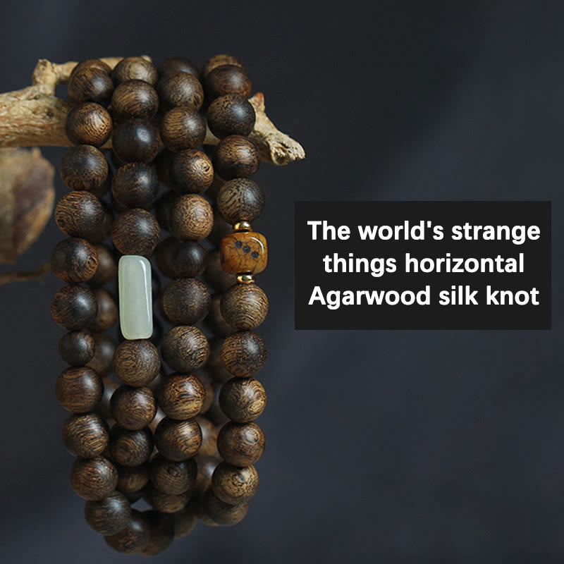 8mm Brunei Agarwood 108 Bead Mala Strength Bracelet
