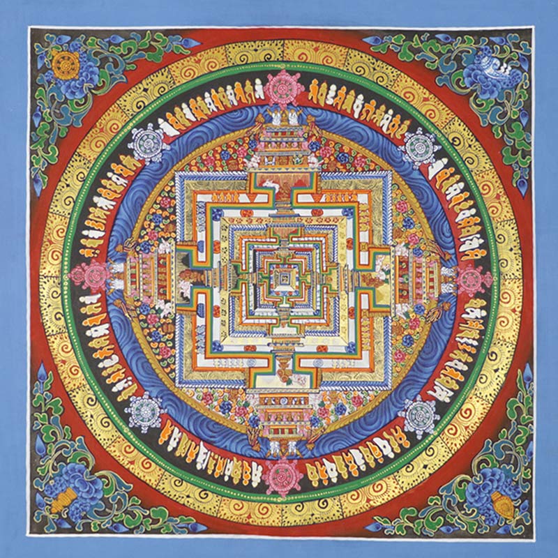 Handmade Tibetan Thangka Painting | 37x42cm Spiritual Art