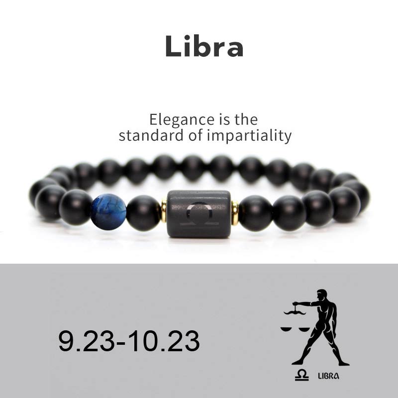 8mm Black Onyx Adjustable Chinese Zodiac Bracelet