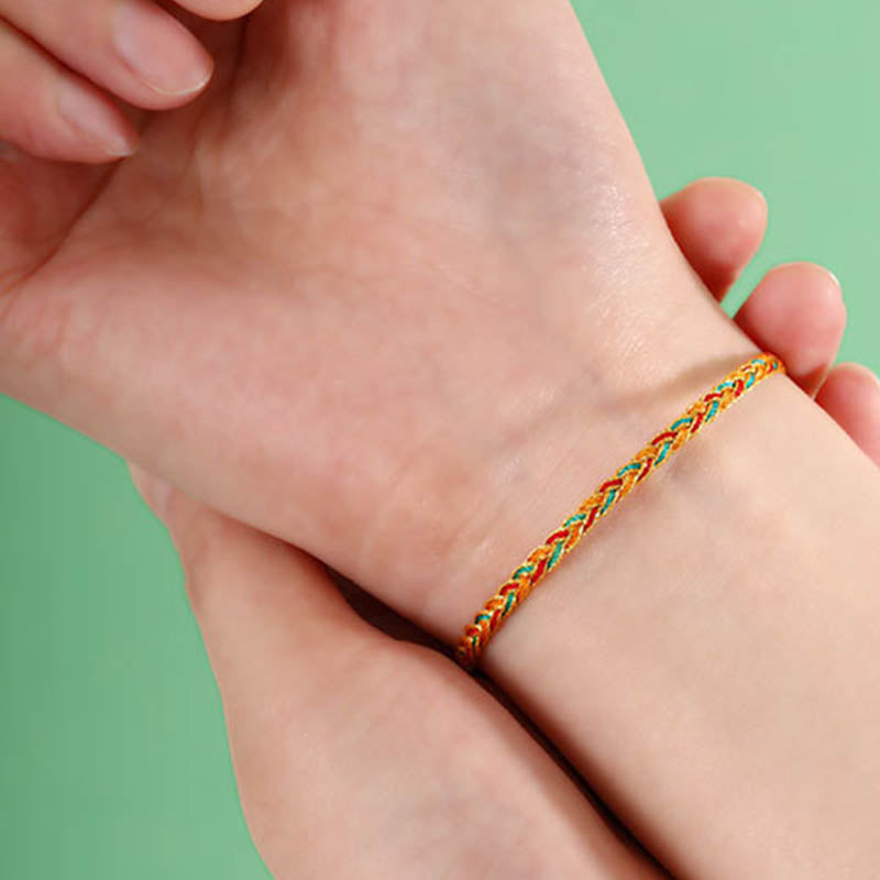 Dragon Scale Braid String Bracelet | Protection & Strength