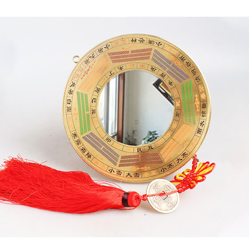 12cm Copper Bagua Map with Feng Shui Balance Energy