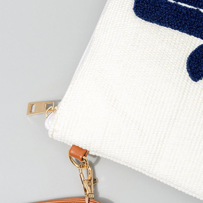 Evil Eye Canvas Crossbody Bag with Adjustable Strap - Protection Symbol