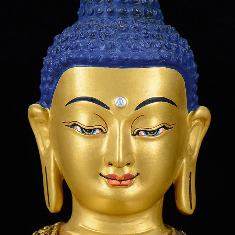 Copper Buddha Statue Shakyamuni Compassion 21cm Decor