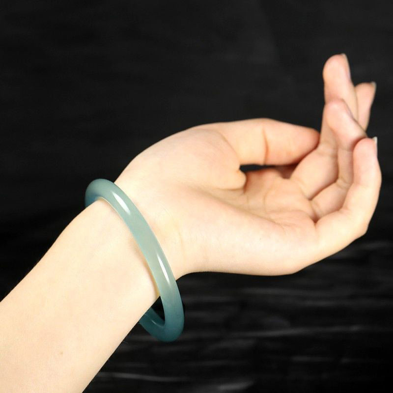 Natural Jade Healing Blessing Bangle Bracelet 58-60mm