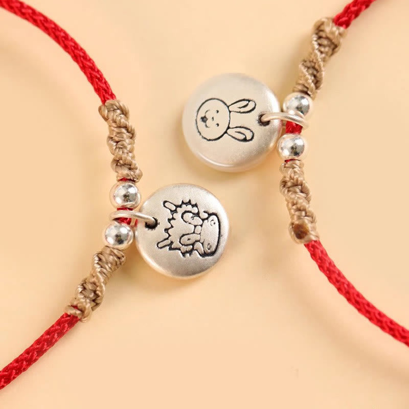Chinese Zodiac Dragon Bracelet in 999 Sterling Silver for Luck