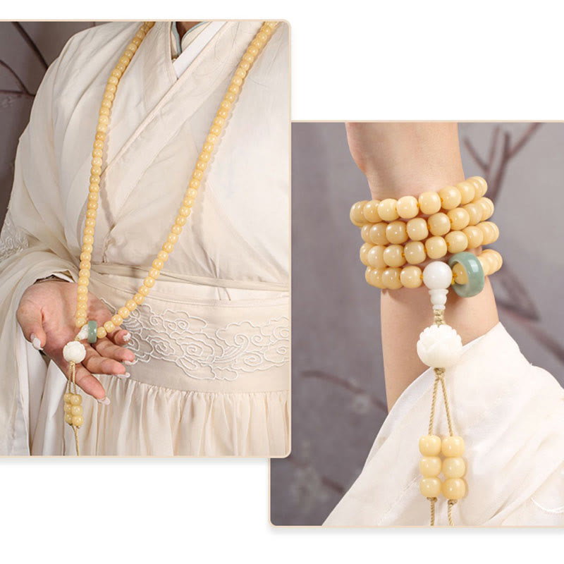 Bodhi Seed Dzi Bead Bracelet for Peace & Harmony 9mm