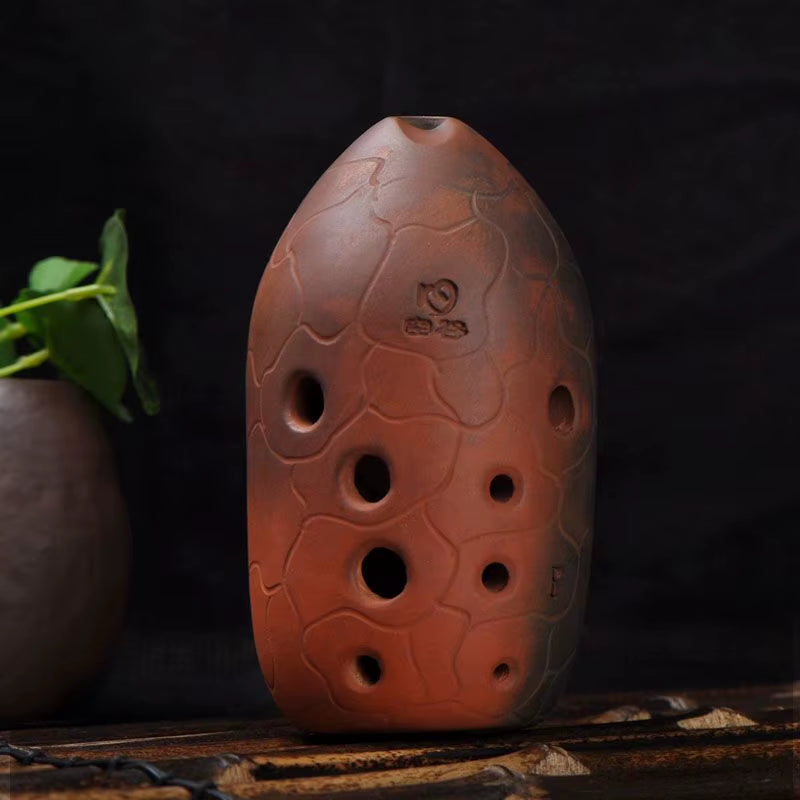 10 Holes Pottery Xun F Tone G Tone Ocarina Flute Kiln Change Dual-Chamber Beginner Xun Flute Ocarina Musical Instrument Gifts