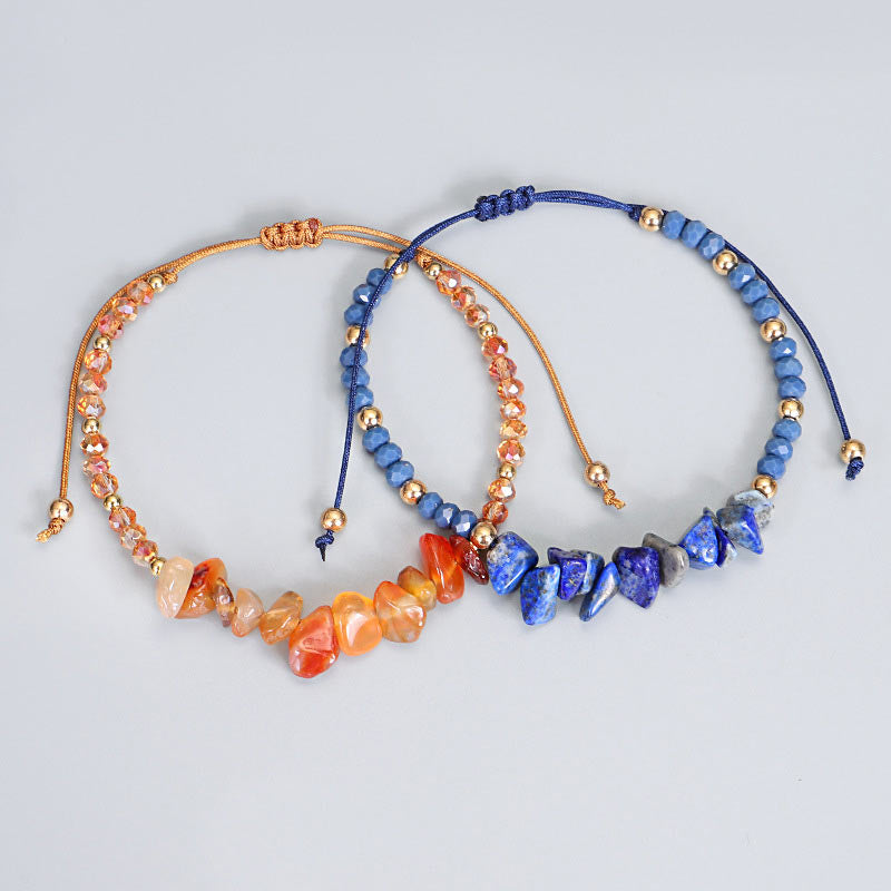 Bracelet unisexe en tricot purifiant en améthyste avec pierres de guérison de 8 mm