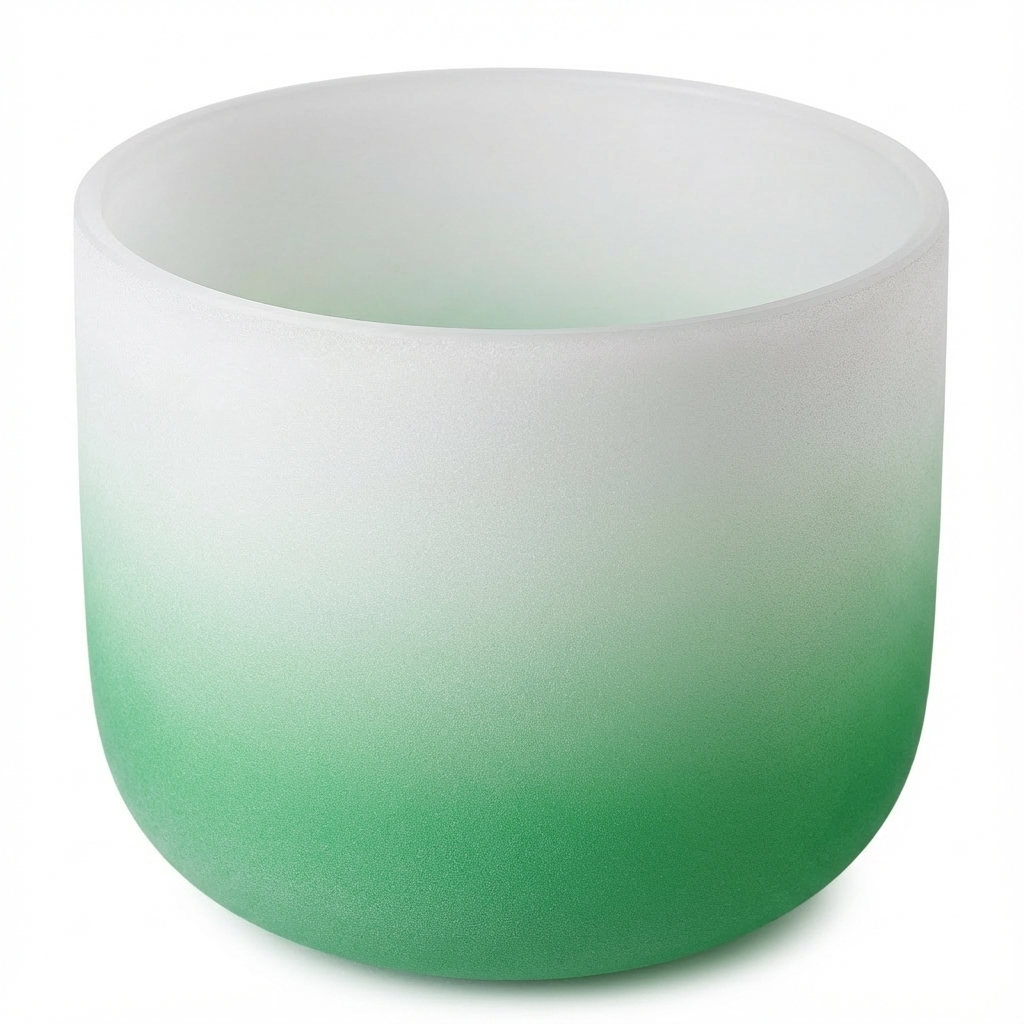 Bol chantant en cristal - Bol de méditation note Fa pour le chakra du cœur