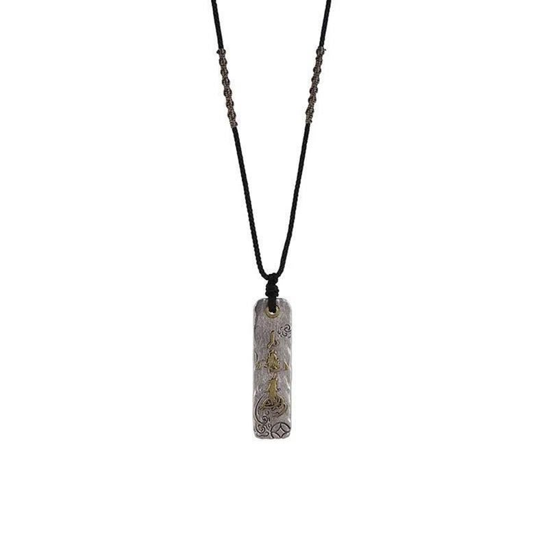 Copper Fortune Necklace | Chinese Character Prosperity Pendant